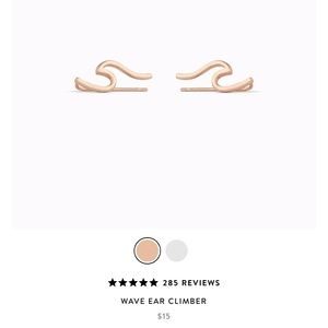 Pita vida wave ear climber earrings